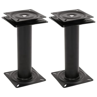 vidaXL - Bootstoelpoten - 2 - st - met - 360° - draaiplateau - staal
