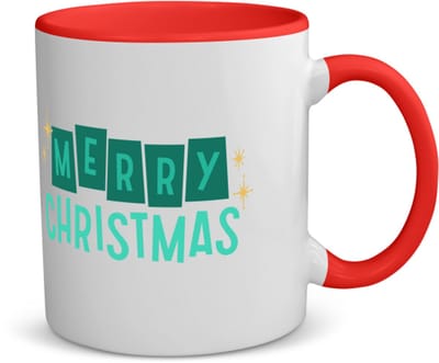 Akyol - kerst merry christmas koffiemok - theemok - rood - Kerstmis - kerst beker - winter - kerst - christmas - kerst cadeau - 350 ML inhoud