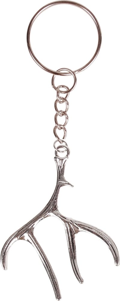 Sleutelhanger/Tashanger - Hanger Gewei zilverkleurig 5x4cm