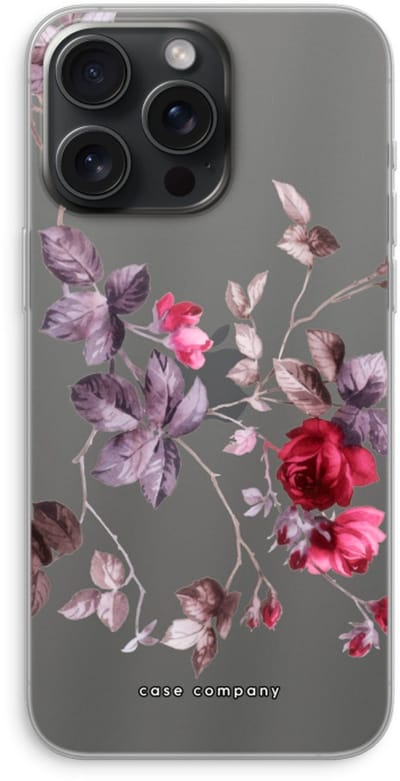 Case Company® - Hoesje geschikt voor iPhone 15 Pro Max hoesje - Mooie bloemen - Soft Cover Telefoonhoesje - Bescherming aan alle Kanten en Schermrand