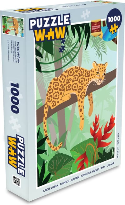 Puzzel Jungle dieren - Toekan - Jongens - Meiden - Luipaard - Legpuzzel - Puzzel 1000 stukjes volwassenen
