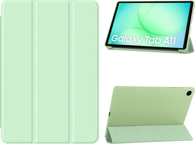 Arara Hoes Geschikt voor Samsung Galaxy Tab A11 8.7 inch - Tri-Fold bookcase met auto/wake functie - Groen