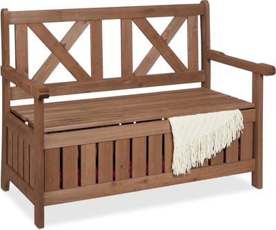 Tuinbank met opbergruimte - 2 personen - 85 x 115 x 60 cm - hout