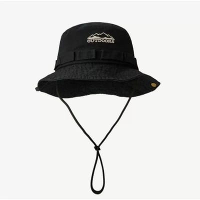 Outdoor Kampeer- en Bergbeklimmingshoeden Lente en Zomer Dunne Vissershoed Voor Mannen en Vrouwen Wandel-, Vis-, Fiets- Zon Hoeden 56-58cm black
