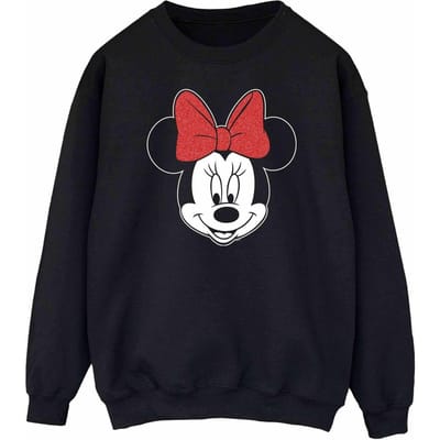 Disney Dames/Dames Minnie Mouse Hoofd Sweatshirt (Zwart)