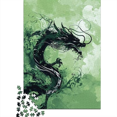 Loong Puzzel voor volwassenen, 1000 stukjes, verfijnde mini-puzzel voor volwassenen, artwork Jigsaw, puzzel voor familie, spel, woondecoratie, 1000 stuks (75 x 50 cm)