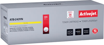 ActiveJet ATB-243YN Toner voor Brother-printer; Brother TN-243Y-vervanging; Opperste; 1000 pagina's; geel.