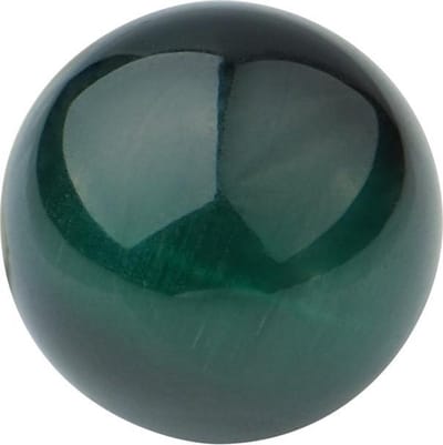 Quiges Verwisselbare Ring Steen Bolletje 12mm - Cateye Donkergroen - E12RHR004