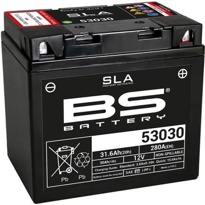 Fabrieksgeactiveerde motorfietsaccu BS Battery 53030