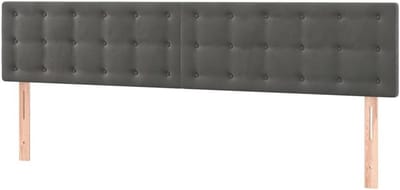 Hoofdbord LED - Bed hoofdbord - Bed verfraaien - Verstelbare hoogte - 160 cm breed - Donkergrijs