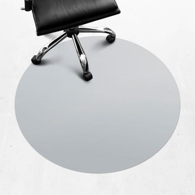 Wallfluent - Vloerbeschermer Mistig staal - 100 cm - Grijs Bureaustoel Vloerbeschermer - Rond - PVC Vloerbeschermer-Stoel Mat-Kantoordecoraties - Pastel- en aardse kleuren