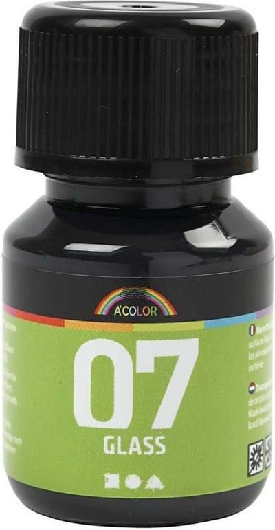 Glasverf - Porseleinverf - zwart - A-Color Glass - 30ml