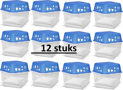 Navulbare vochtopnemers - 12 stuks - navulbaar - Inclusief 24 Vochtopnemer Zakjes