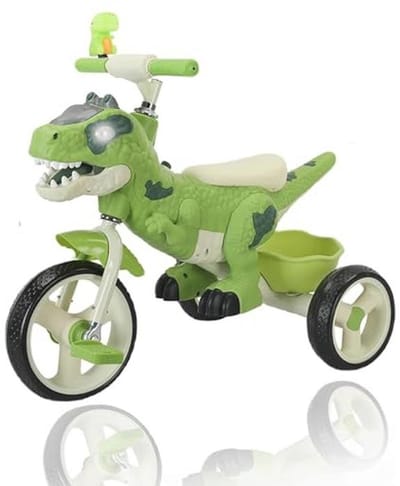 Driewieler voor Kinderen met Dinosaurus Design, Lichten en Muziek | Geschikt voor 2 tot 8 Jaar