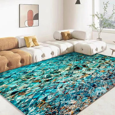 3D Oceaan Zeewater Tapijt Zee Tapijt voor Woonkamer Tapijten Huis Vloer Decor Woonkamer Kind Speelmatten Decoratie Hotel Lounge Mat 60*90cm