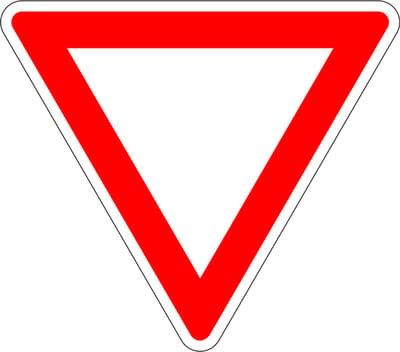 Voorrang verlenen bord - B6 | Sign Again materiaal | 15 cm