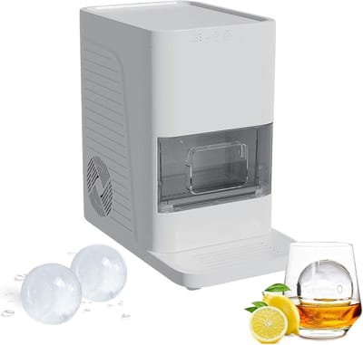 IJsmachine Bolvormige IJsballen - Ijsballenmaker Whiskey Ijs - Drankjes Koelen - Kristalheldere IJsballen - 5 cm - Wit