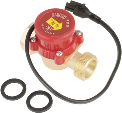 Waterstroomschakelaar - Doorstroomschakelaar Pomp - Automatische Watercirculatie - Start bij Lage Waterdruk - G 3/4" - Rood