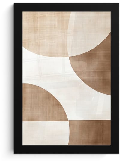 Poster in lijst - Fotolijst 20x30 cm - Posters - Snijdende cirkels - Overlappende vlakken - Posterlijst zwart - Decoratie - Wanddecoratie woonkamer - Muurdecoratie slaapkamer