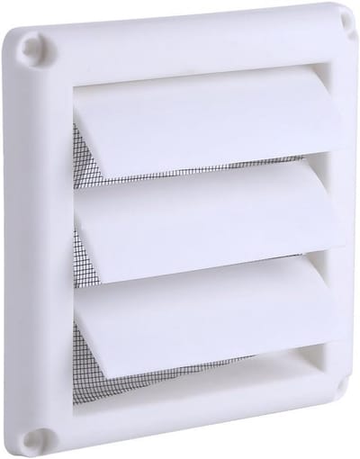 Kunststof Ventilatie Rooster met Gaas voor Binnen en Buitenluchtcirculatie (15x15 cm)