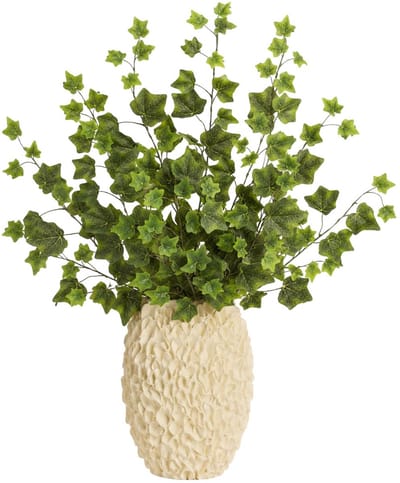 Mica Decorations Kunstplant takken Hedera - 5x - H63 cm - groen - kunststof - bladgroen - siertakken - klimop