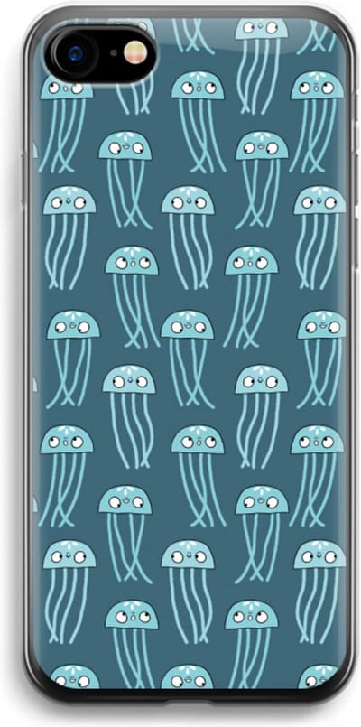 Case Company® - Hoesje geschikt voor iPhone SE 2020 hoesje - Kwallie - Soft Cover Telefoonhoesje - Bescherming aan alle Kanten en Schermrand