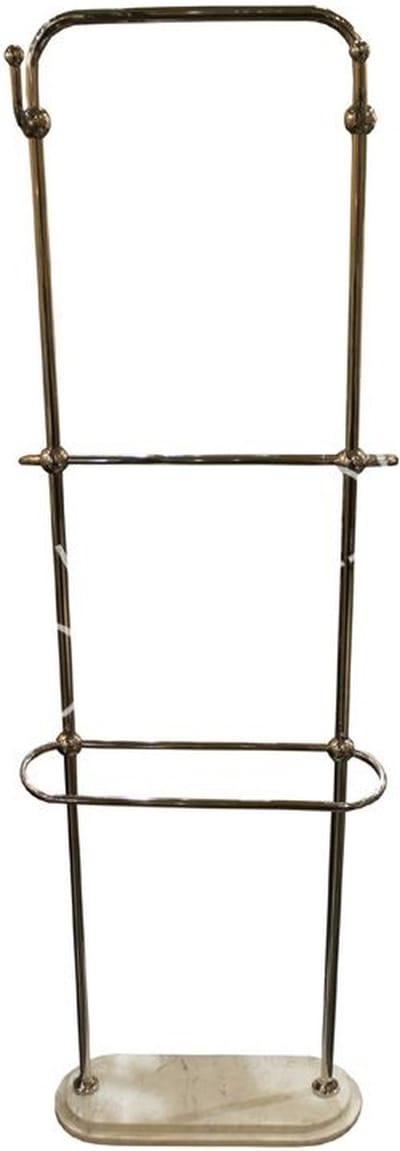 Colmore by Diga Handdoekrek met witte marmeren basis, roestvrij staal/SILVER, 54x20x163.