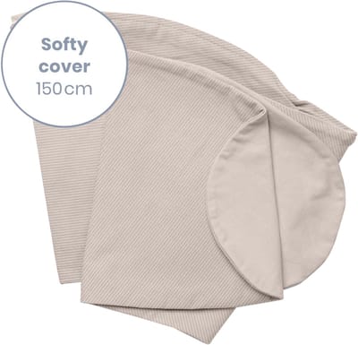 Doomoo Softy Hoes – Vervanghoes voor Voedingskussen Softy – Biologisch katoen – 150 cm – Corduroy Sand