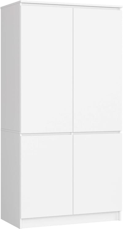 Kledingkast S90 met 4 Deuren / AKORD Furniture Factory / Wit / Moderne / 180x90x51 cm