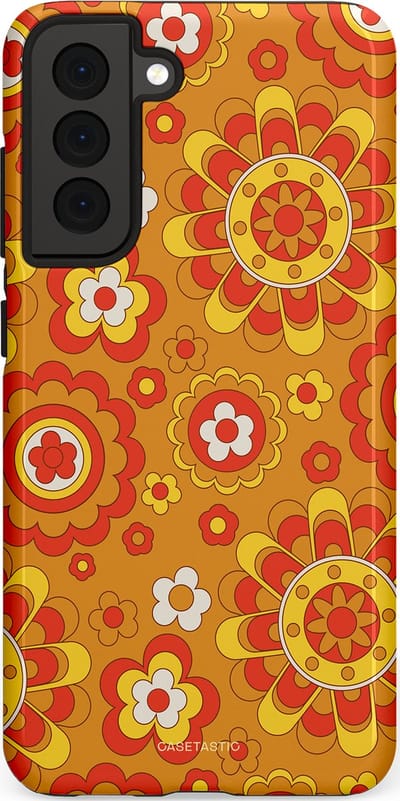 Casetastic Hoesje Geschikt voor Samsung S21 FE - Stijlvolle Beschermende Duo-layer Case - Retro droom