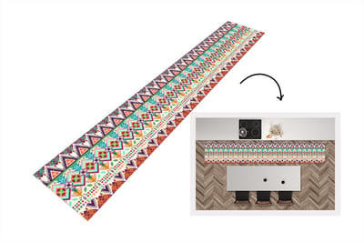 Keukenloper - Loper keuken - Azteken - Zuid-Amerika - Patronen - 300x50 cm - Keukenloper vinyl