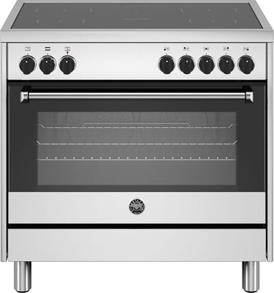 Bertazzoni MPL95I1EXP, inductie fornuis 90 cm, 5 jaar garantie, 5 kookzones, RVS
