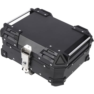 25L Motor Topkoffer Aluminiumlegering Snelontgrendeling Waterbestendig met Veiligheidsslot Universeel Achter gray