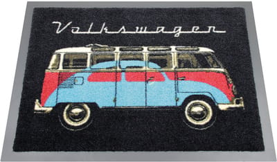 BRISA VW Collection - Volkswagen T1 Bulli Bus voetmat, deurmat, schone loopmat, voetvuilafstrijker (70x50 cm)