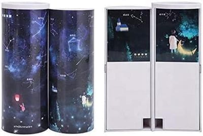 Potlood etui - Opbergdoos - Schoolbenodigdheden - Met calculator - 21 cm - Constellatie