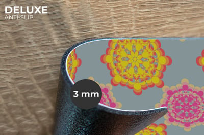 Placemats - 6 stuks - 45x30 cm - Placemat kunststof - Flower Power - Design - Hippie - Borden onderleggers - Decoratie voor op tafel - Keuken tafeldecoratie accessoires - Vinyl onderlegger - Tafelversiering