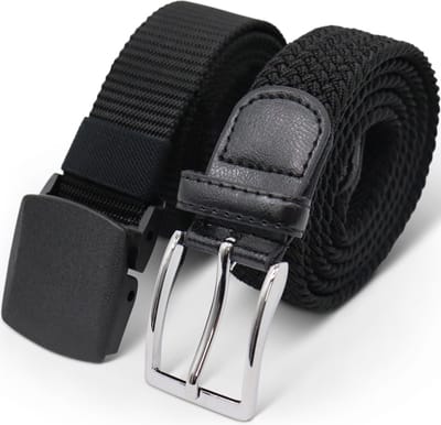 Safekeepers elastische riem - koppelriem - twee riemen - tactical belt - leger riem - Zwart