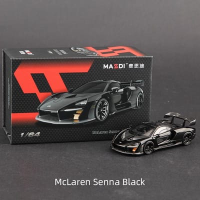 Massdi 1:64 Maquette de Voiture McLaren Senna Alliage Miniature Supercar Véhicule Jouet Moulé sous Pression black
