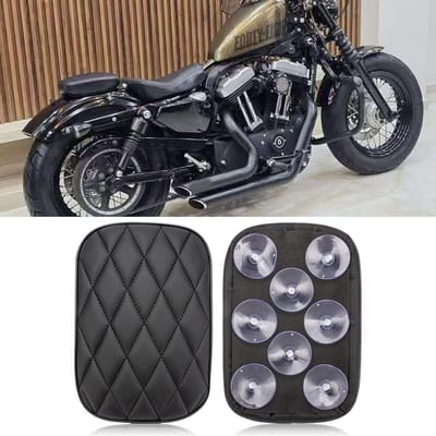 Motorcycle Passagiersstoel - Motor Zadel Kussen - Comfortabel Rijden - 8 Zuignappen - 27 x 18 x 6 cm - Zwart