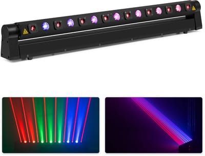 BeamZ Hyaden moving bar combi - Met 7 LED en 8 laser stralen - RGBW