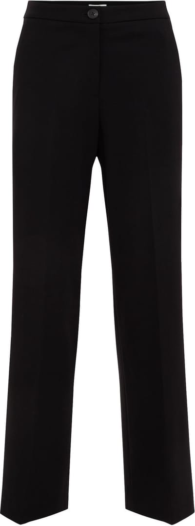 WE Fashion Dames petite wide leg pantalon met stretch