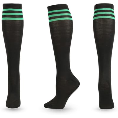 Unisex Compressiekousen Voetbalkousen Antislip Lange Kniehoge Sokken Sokken Gestreepte Voetbalkousen Hardloop Sportkousen One Size
