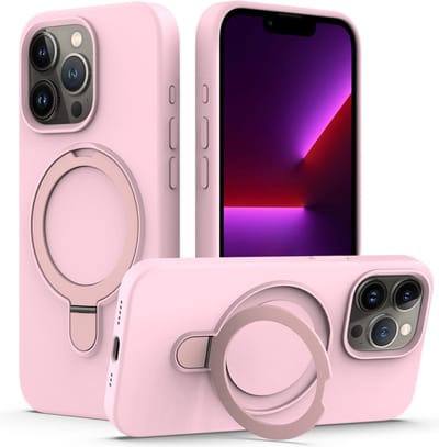 Backcover Case Hoesje Met Magnetische Standaard - Telefoonhoesje - Magnetisch MagSafe Hoesje Geschikt voor: iPhone 15 - Roze