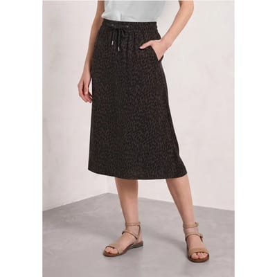Midirok met elastische tailleband en splitten