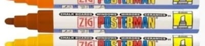 Securit Zig Posterman waterbestendige stift - bruin - 1 mm fijn