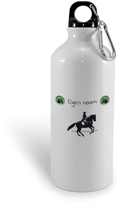 Hacebo® - Paardrijden met naam vrouw waterfles - Paardrijden - Vrouwen en meisjes - Cadeau - Verjaardag - Geschenk - Gepersonaliseerd - water fles - 400ML