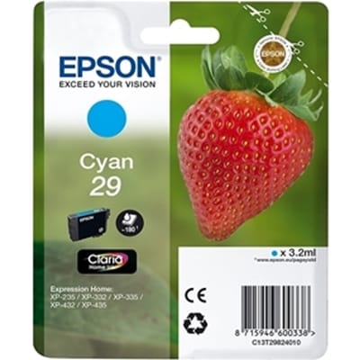Epson Aardbei enkelverpakking cyaan 29 Claria Home inkt