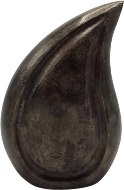 Urnenspecialist® - Urn - Druppel - Druppel urn - Traan Urn - Night Black - Antraciet - Grijs - As Urn - Crematie Urn - 25cm - 1800ml - Aluminium Urn