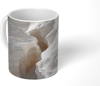 Mok - Koffiemok - Kloof - Wit - Sneeuw - Mokken - 350 ML - Beker - Koffiemokken - Theemok
