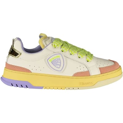 Blauer Witte Polyurethaan Dames Sneaker